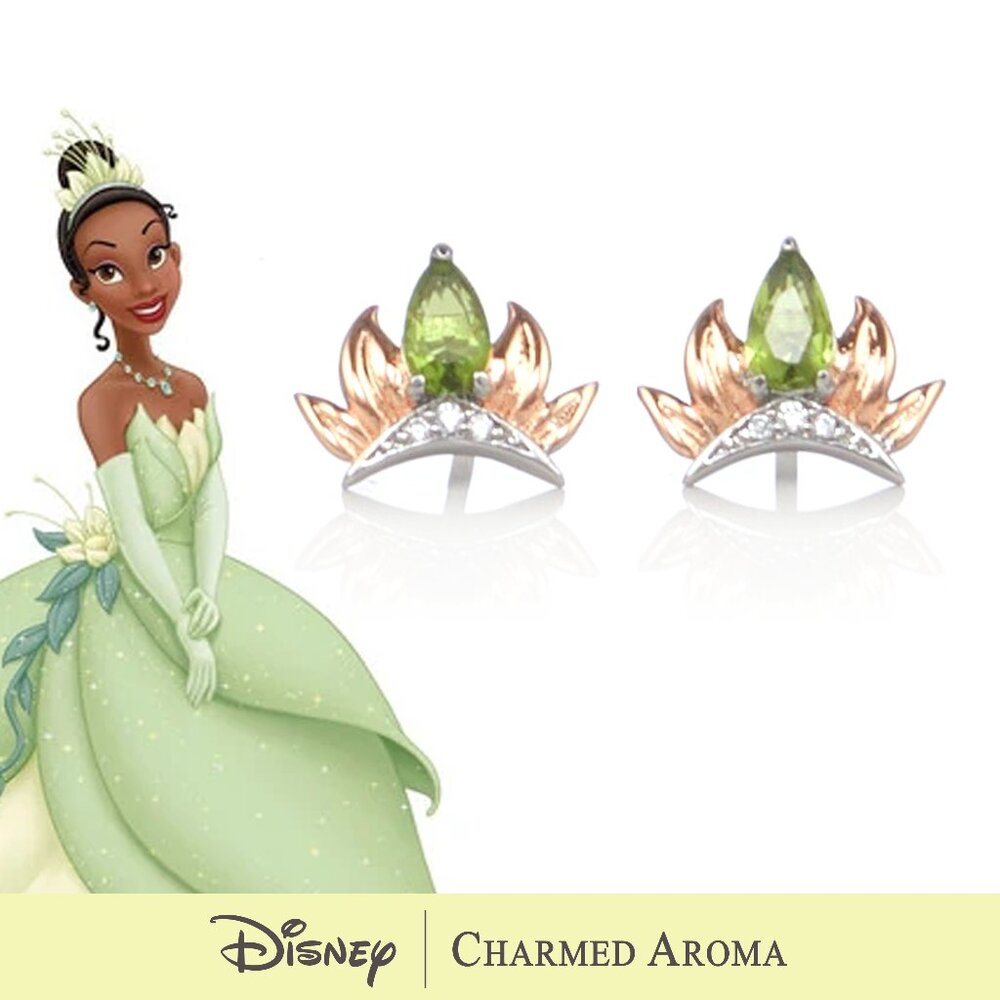 Official Disney Princess Tiana stud earrings, Charmed Aroma